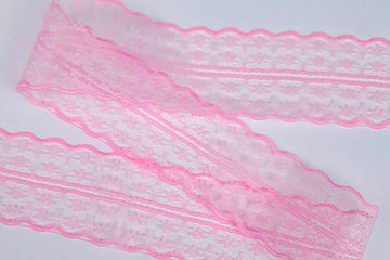 Voile Spitze, Einfassband, rosa, 0,5 m